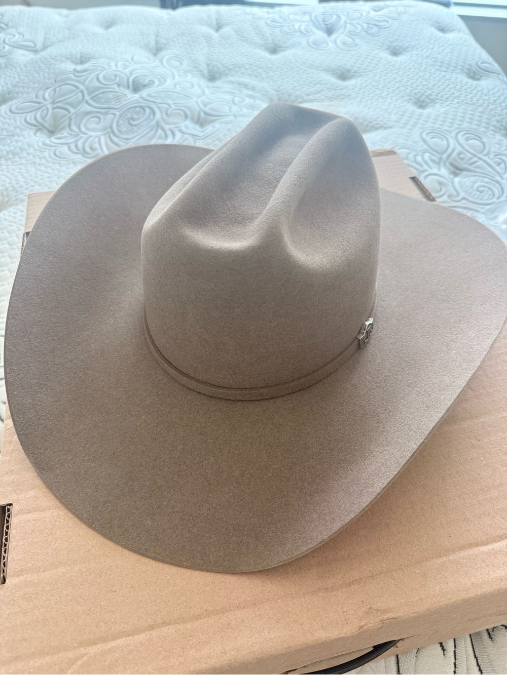 Lucchese Men's Felt Cowboy Hat in Taupe Brown - Picture 5 of 12